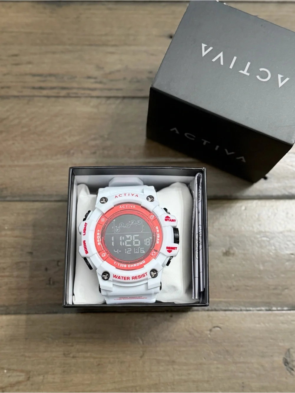 NWT Activa Summit X by Invicta Digital Sport Watch White Red ACW8082-016